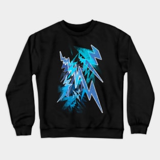 Kat Von Shredding - Electric Blue Lightning Crewneck Sweatshirt